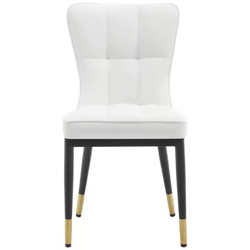 Bekrvio Dining Room Chairs Set of 6, Modern Upholstered Faux Leather Seat with High Back, Metal Legs, Armless Kitchen Chairs for Living Dinning Room – Image 15