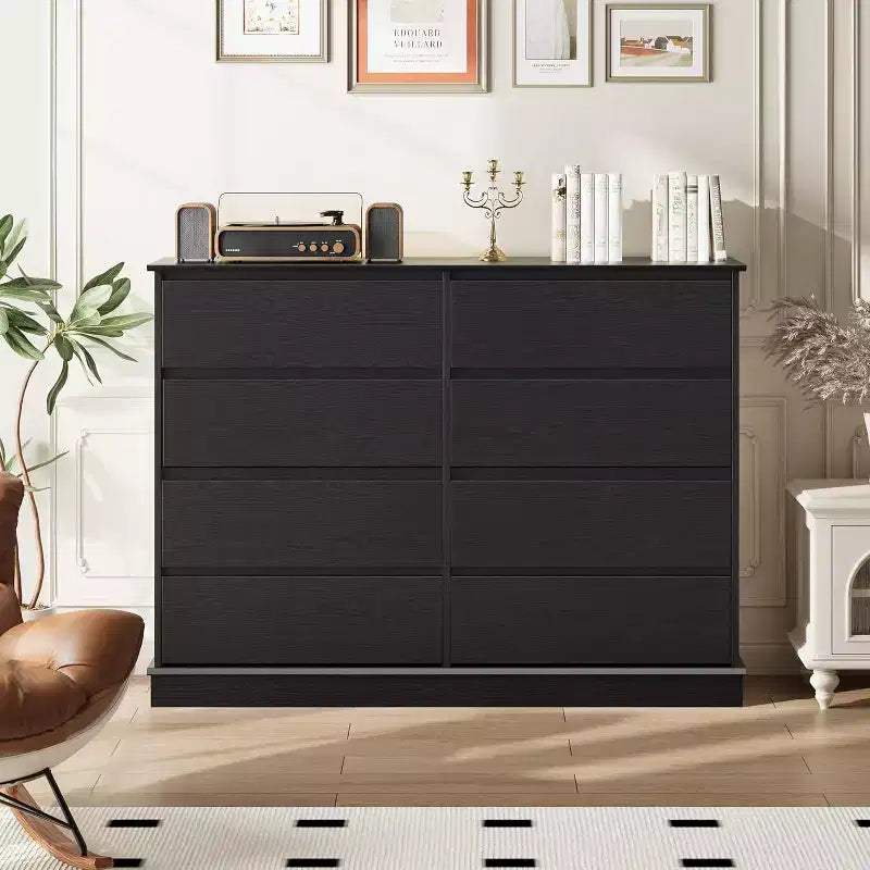 8-Drawer Storage Cabinet, Chest of Drawers with Deep Drawers, Large Wide-Top Closet for Living Room, Hallway, Children's Room – Image 5