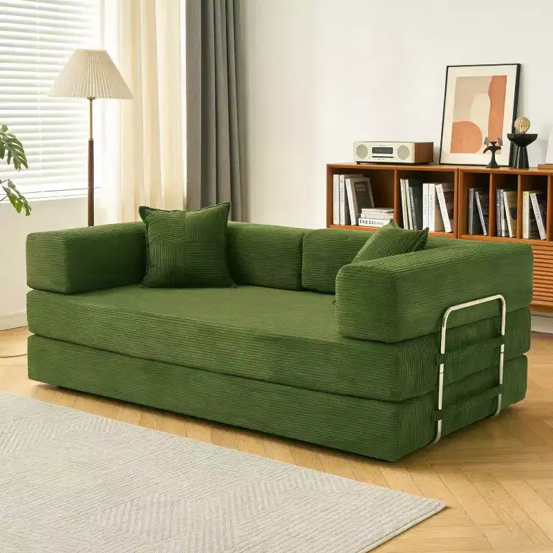 Dyonery 78Folding Sofa Bed Convertable Corduroy Couch King Size Floor Sleeper 4-in-1 DIY Combination Modular Sofa Fold Out Comfy sofa. – Image 20