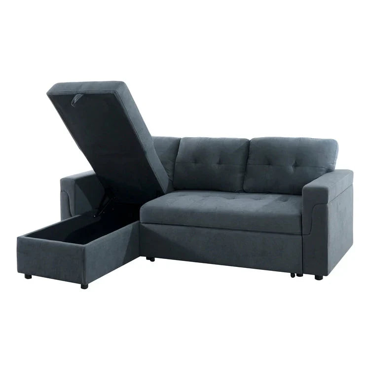 Convertible Reversible Sectional Sofa with Pull-Out Sleeper Bed, Hidden Storage Chaise, and Durable Legs – Image 126