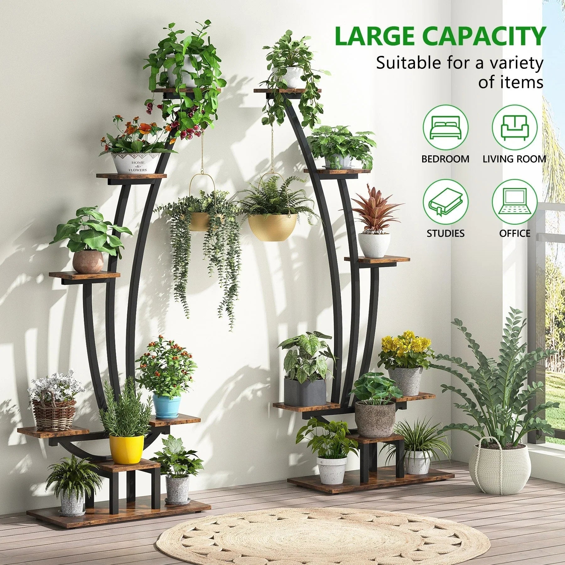 Indoor Plant Stand, 6-Tier Flower Rack for Home Garden- Set of 2 – Image 7