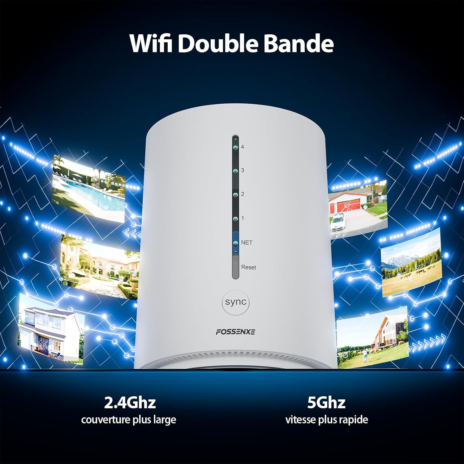 2K Camera Surveillance WiFi Exterieure Solaire, Kit 4 Caméras avec Homebase, Zéro Frais, PTZ 360°, Stockage Local 64G, 4MP Caméra sans Fil avec Détection Mouvement PIR, Vision Nocturne – Image 6