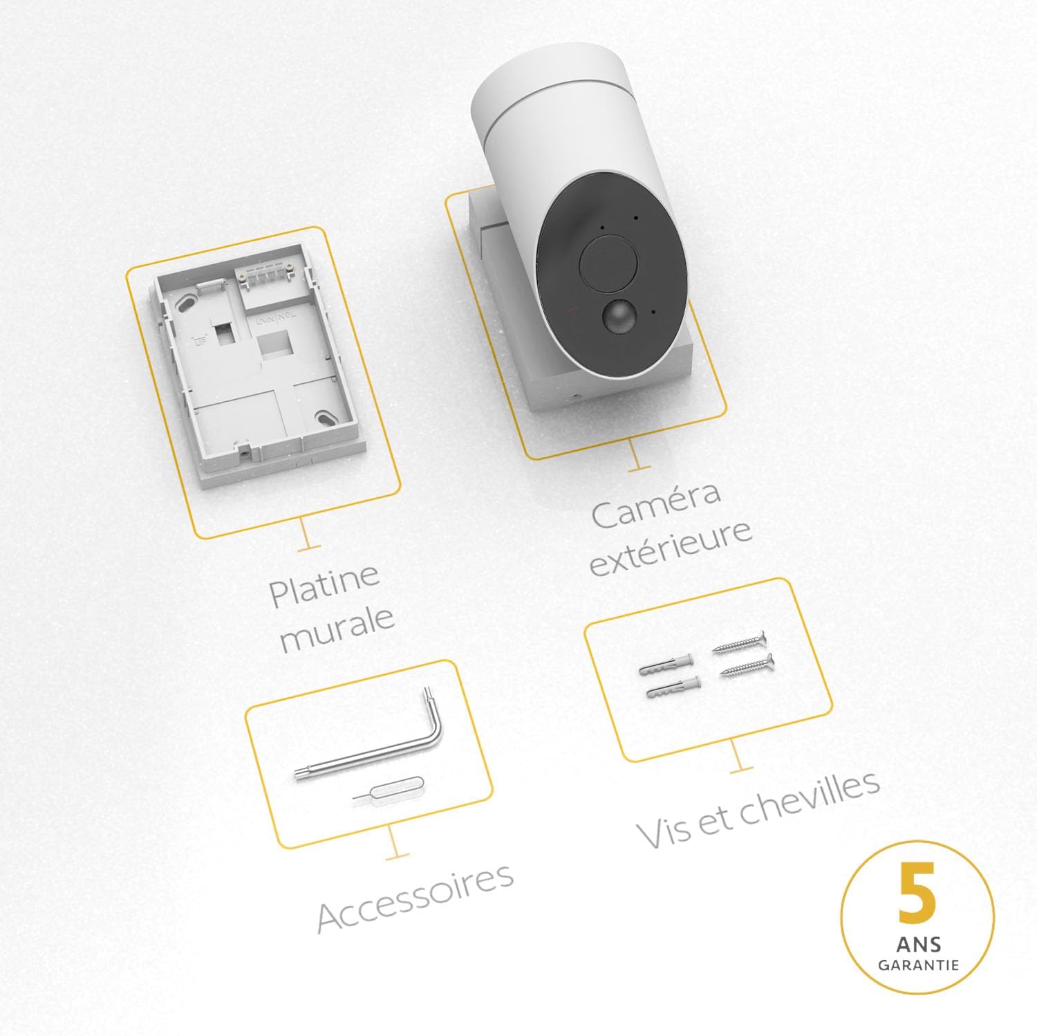somfy 1875325 - Outdoor Camera 2 Blanche, Caméras avec détection de Mouvement Intelligente, Sirène intégrée de 110 DB, Branchement Possible sur Un luminaire existant, Images Full HD 1080p – Image 6