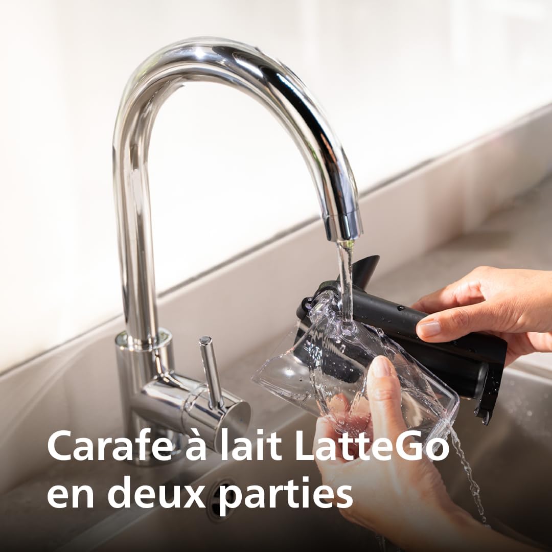 Expresso broyeur Série 5400 – 12 Spécialités de Café, Carafe LatteGo facile à nettoyer, Ecran intuitif, 4 Profils Utilisateur, Machine à café à grain Noir (EP5441/50) – Image 7