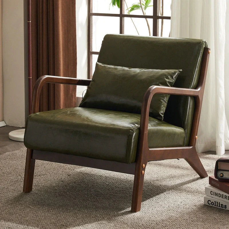 Mid Century Modern Upholstered Accent Chair – Image 36