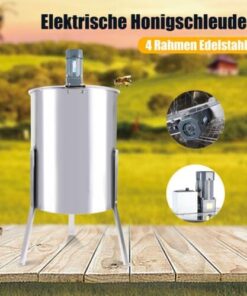 Alternative view of XUEMANSHOP Essoreuse à miel électrique 140 W, essoreuse à miel manuelle avec cadre, plage de vitesse de rotation 0-270 tr/min, apiculteurs et apiculteurs, accessoires pour 4 nids d'abeilles