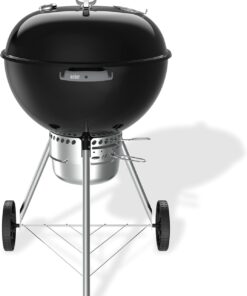 Alternative view of Weber Original Kettle Premium barbecue à charbon/couvercle et cuve en acier émaillé, grille 57 cm, système One-Touch de nettoyage, thermomètre intégré, trépied avec roulettes, noir