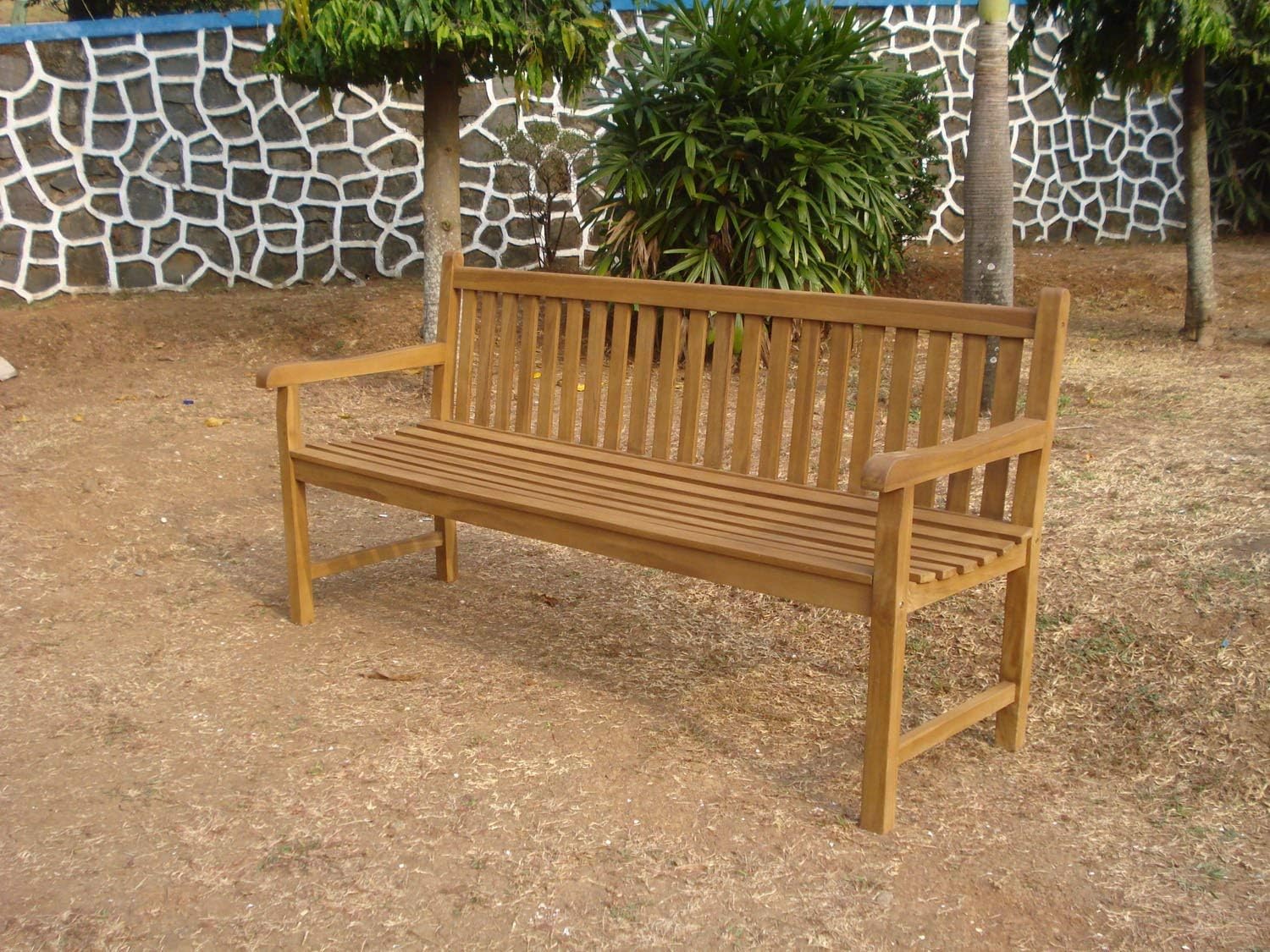 CetL JARDIN BJKAL05H Kalawea Banc de Jardin Teck Naturel 180 x 59 x 84 cm – Image 2