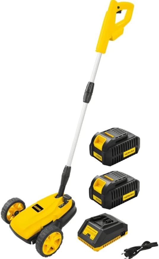 Nemura Mini Tondeuse à batterie 40V - Compacte et Performante - Coupe de 22cm - 2 Batteries 2Ah + 1 Chargeur rapide - Pour Petit Jardin et Zones Difficiles - Qualité Professionnelle - Marque Française