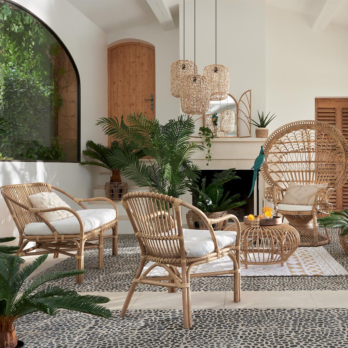 Atmosphera - Banquette 2 Places Neta - rotin et Coton – Image 7