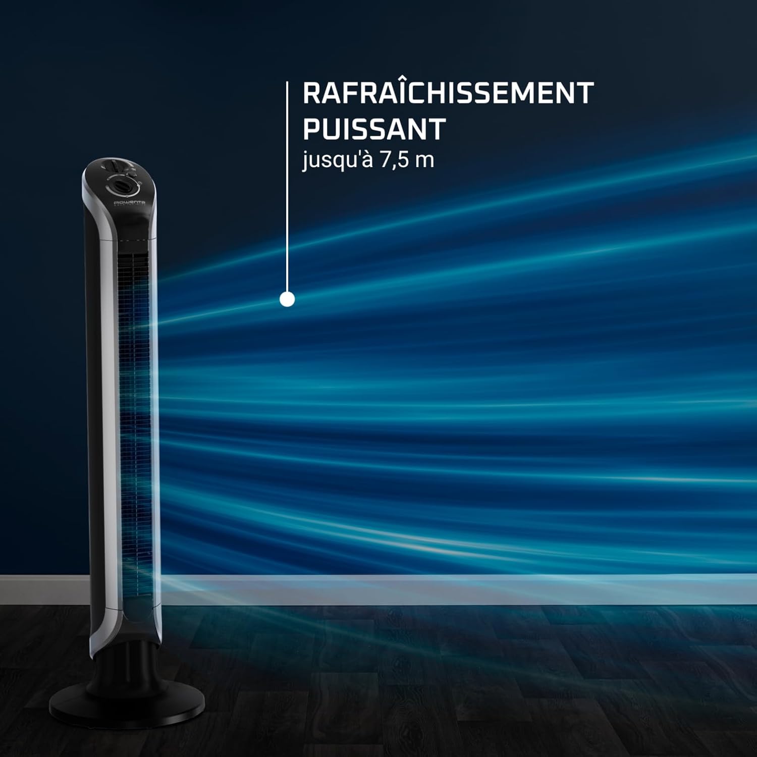 Rowenta Eole Infinite Ventilateur colonne, Rafraîchissement puissant & silencieux, Écoénergétique, Oscillation à 180°, 3 vitesses, Minuteur VU6620F2 – Image 3