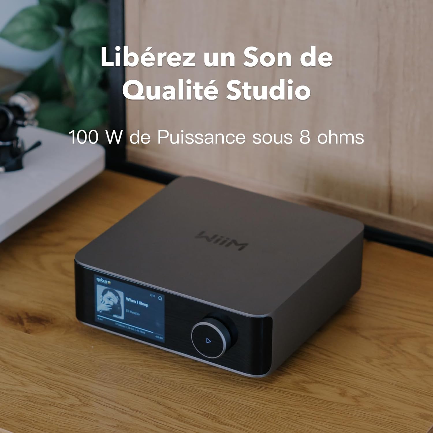 WiiM Amp Ultra avec Voice Remote2 | Amplificateur de Streaming 100W avec DAC ESS ES9039Q2M Dual Amplis TI TPA3255 |Égaliseur RoomFit Intégré&Écran Tactile| Entrées HDMI ARC, Optique, RCA| Gris Spatial – Image 3