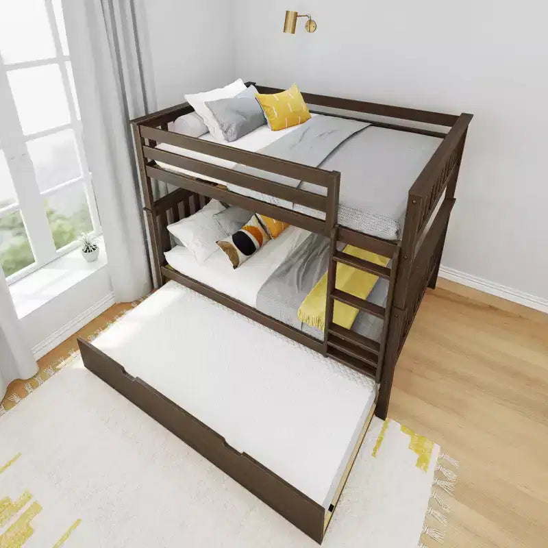 Max & Lily Full over Full Bunk Bed with Trundle Bed – Image 31
