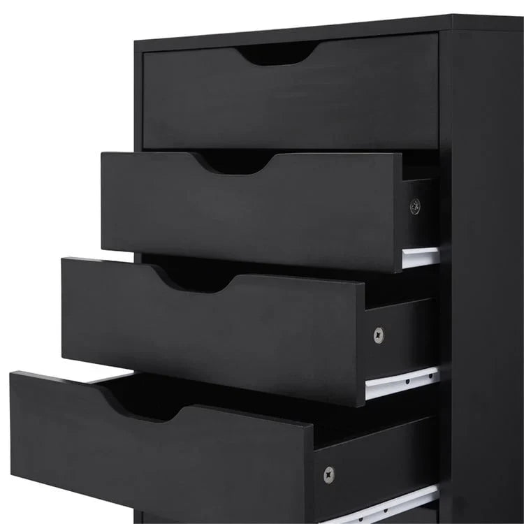 Narrow Wooden 9-Drawer Cabinet with Smooth-Glide Drawers and Top Storage Shelf – Image 8