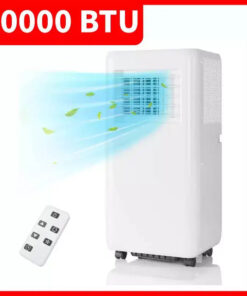 GustoWave 10000 BTU Portable Air Conditioner for Room up to 450 Sq. Ft. with 24H Timer, Sleep Mode