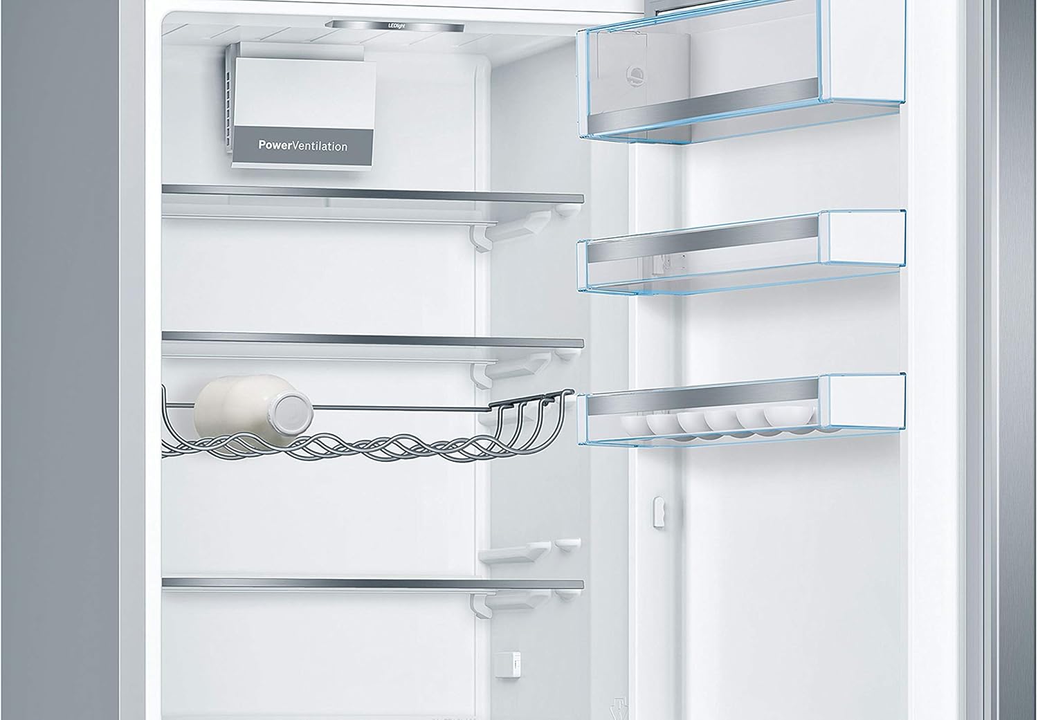 Bosch KGE398IBP - Série 6, Réfrigérateur combiné pose-libre, 201 x 60 cm, Inox anti trace de doigts – Image 2