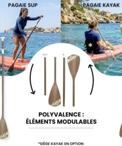 Alternative view of WOW Bloom 11.0 Sup Gonflable Paddle 335 cm x 84 cm – Stand Up Paddle Stable 2–3 Personnes, Pack Complet avec Pagaie 2en1 Kayak, Drop Stitch Renforcé, Charge 170 kg, Débutant à Intermédiaire