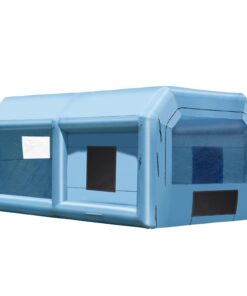 VEVOR Cabine de Peinture Gonflable 6,4x4,1x3 m, Tente Peinture Gonflable Automobile avec Souffleur Puissant de 1100 W et Système de Filtration, Station de Travail pour Pose de Peinture Atelier Garage