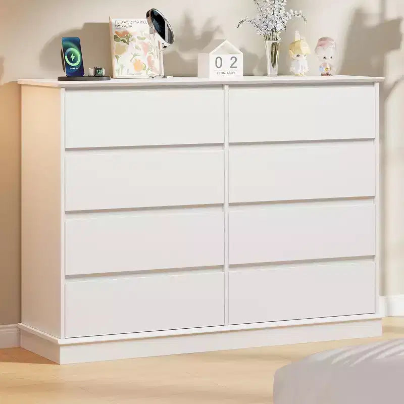 8-Drawer Storage Cabinet, Chest of Drawers with Deep Drawers, Large Wide-Top Closet for Living Room, Hallway, Children's Room – Image 3