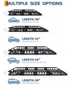 Alternative view of Global Heavy Duty Roof Rack Cargo Basket  Steel Construction, 200 lbs Capacity, Large Luggage Carrier for SUVs, Cars, Trucks