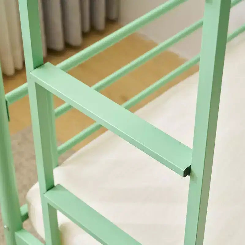 Karl Home Twin Over Twin Steel Bunk Bed Frame Ladder Bedroom Dorm Room for Kids Adult Children – Image 13