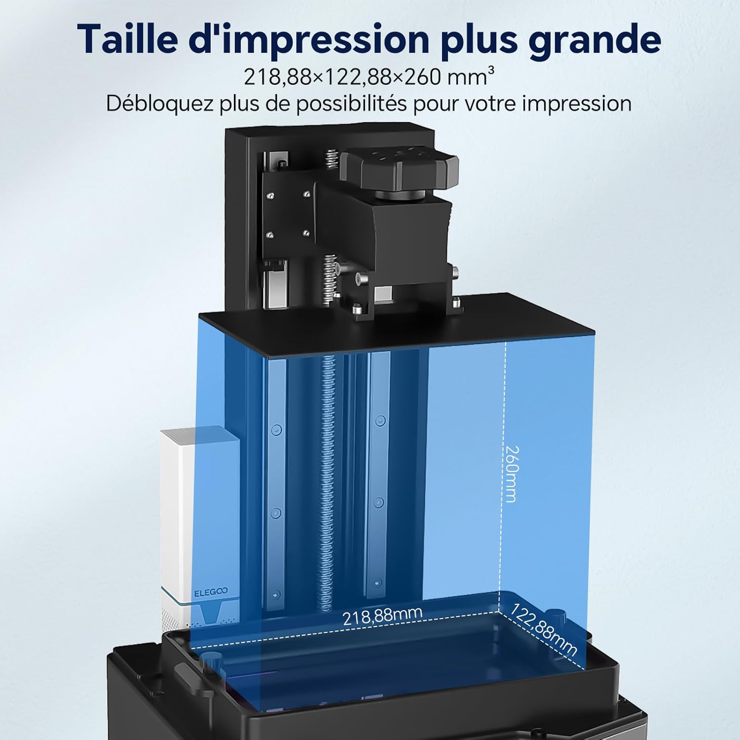 Imprimante 3D ELEGOO Saturn 3 Ultra 12K MSLA en résine - 218,88 mm x 122,88 mm x 260 mm – Image 4