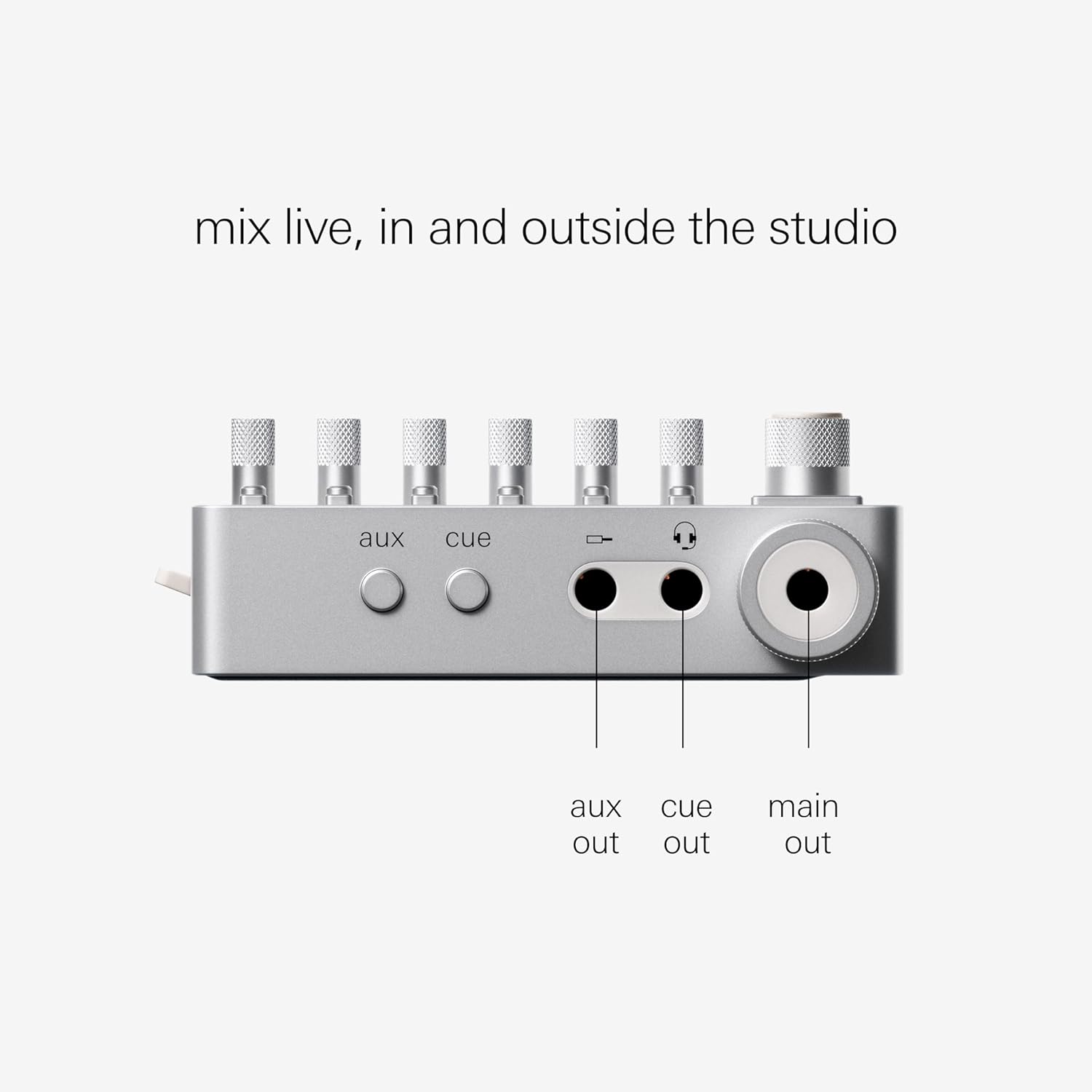 Teenage Engineering TX-6, table de mixage stéréo professionnelle à 6 canaux (interface audio multifonctionnelle, 6 entrées stéréo, 3 sorties stéréo (main/cue/aux), mini table de mixage) – Image 9