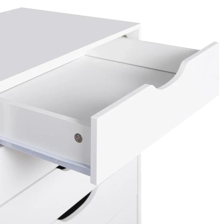 Narrow Wooden 9-Drawer Cabinet with Smooth-Glide Drawers and Top Storage Shelf – Image 20