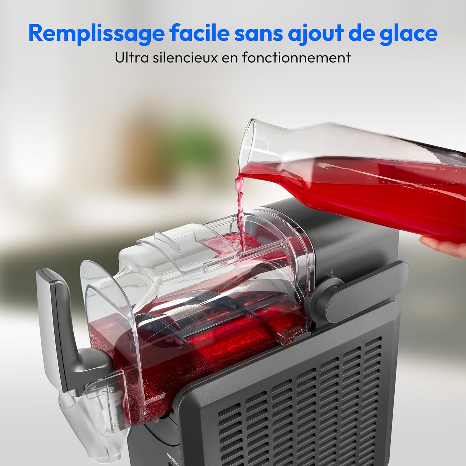 MEDION Machine à granité (boissons glacées, capacité 2,6L, réservoir 1,9L, slush machine pour boissons, 5 modes de boisson, machine a glace, préparation en 30–60min, compresseur, MD12090) – Image 8