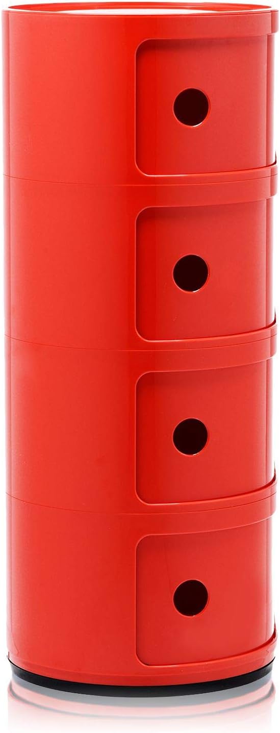 Kartell Componibili, Conteneur 4 éléments, Rouge, Base ronde – Image 3