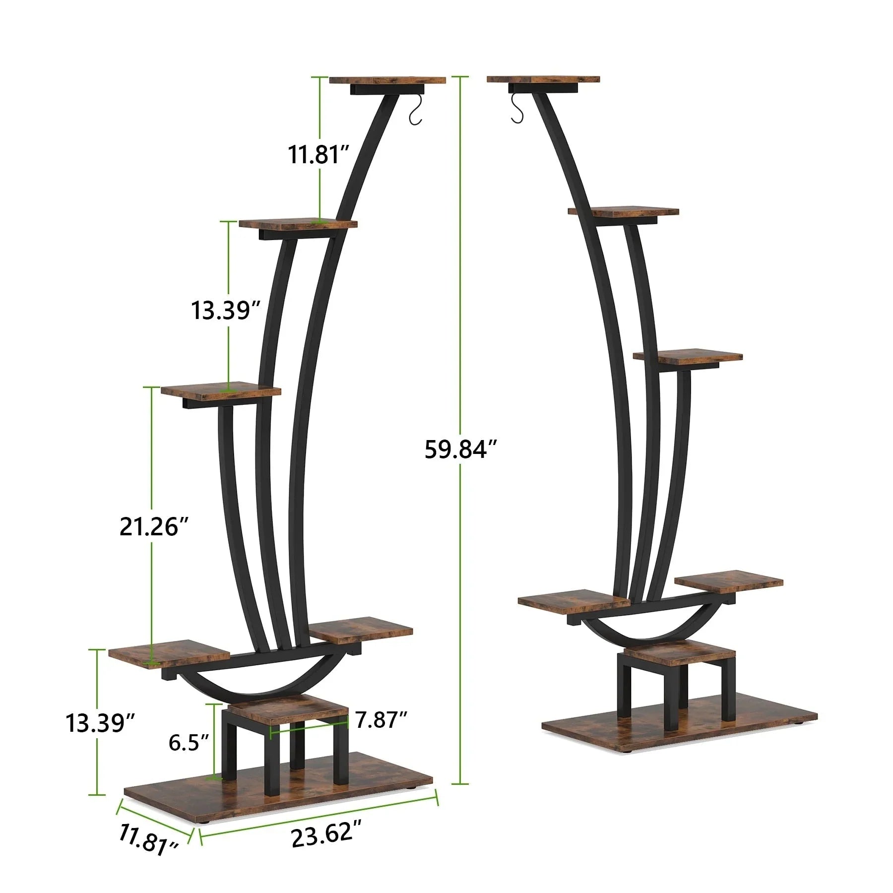 Indoor Plant Stand, 6-Tier Flower Rack for Home Garden- Set of 2 – Image 9