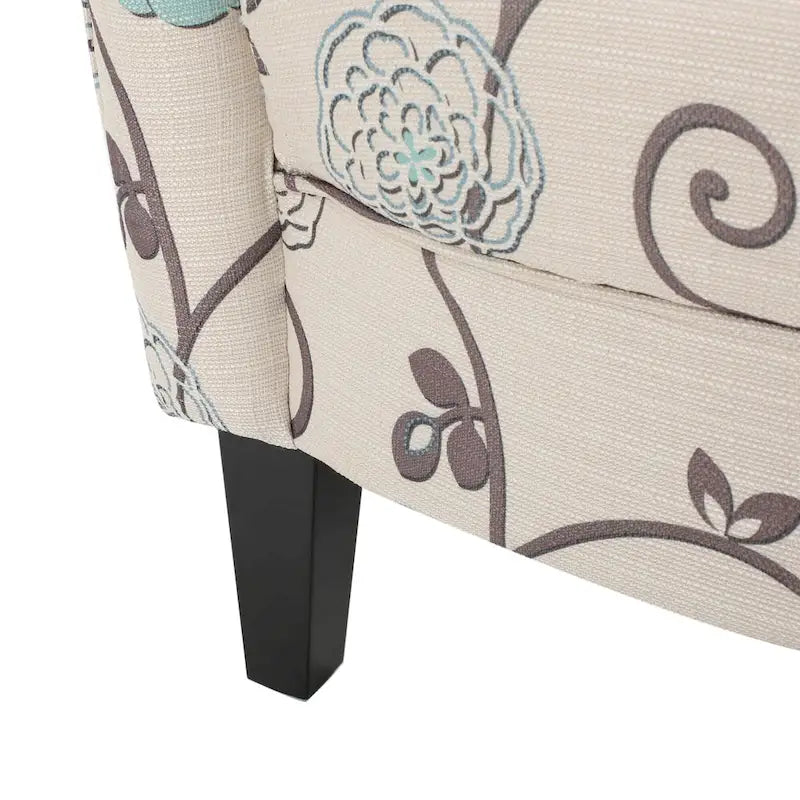 Modern Retro 30.25 High Back Upholstered Arm Chair with Wood Legs for Living Room – Image 14
