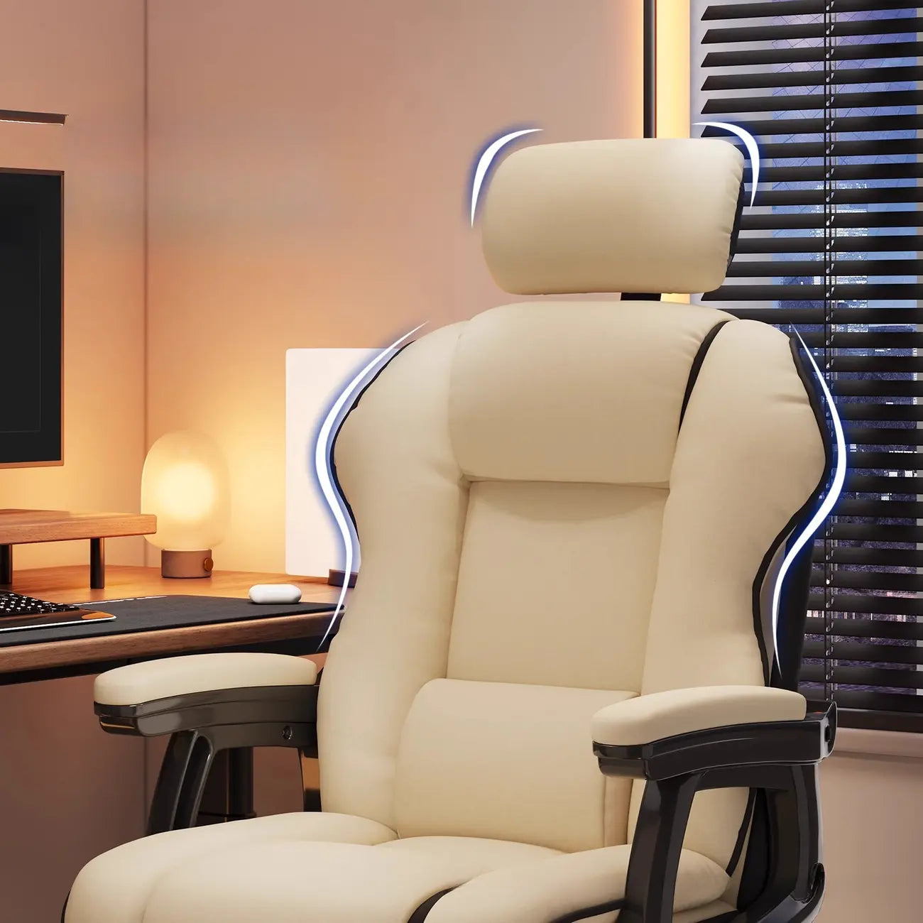 Yellow High-Back Leather Ergonomic Executive Chair – Image 59