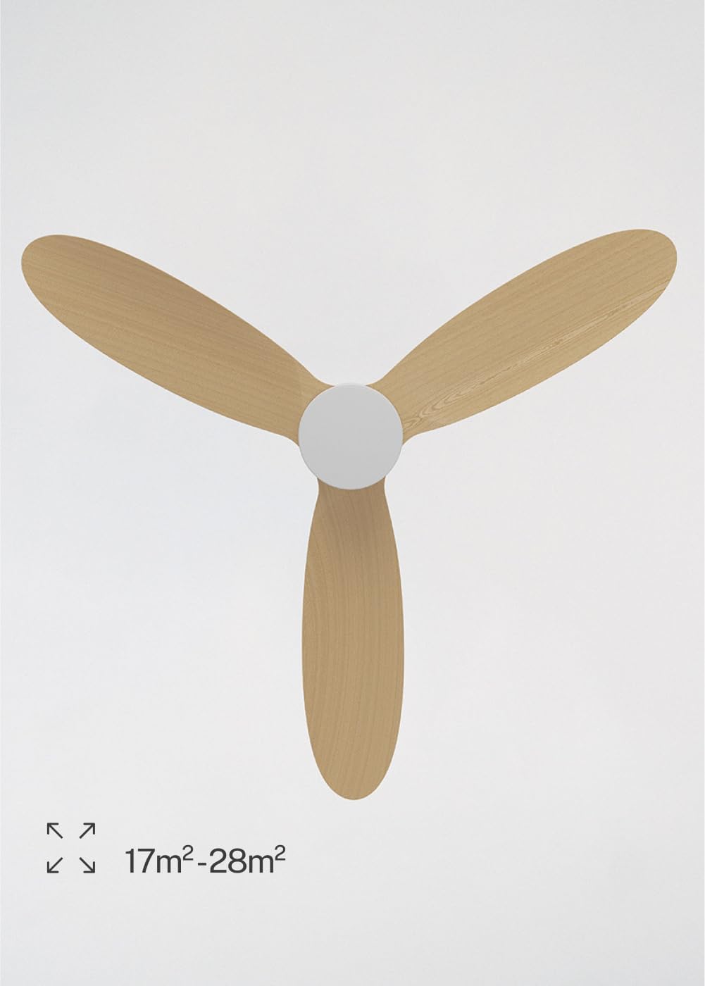 CREATE / WIND LITE/Ventilateur de plafond avec lumière en bois clair avec Wifi et télécommande / 40W, Silencieux, Ø132 cm, 6 vitesses, programmable, fonction été-hiver, lumière LED 3 températures – Image 5