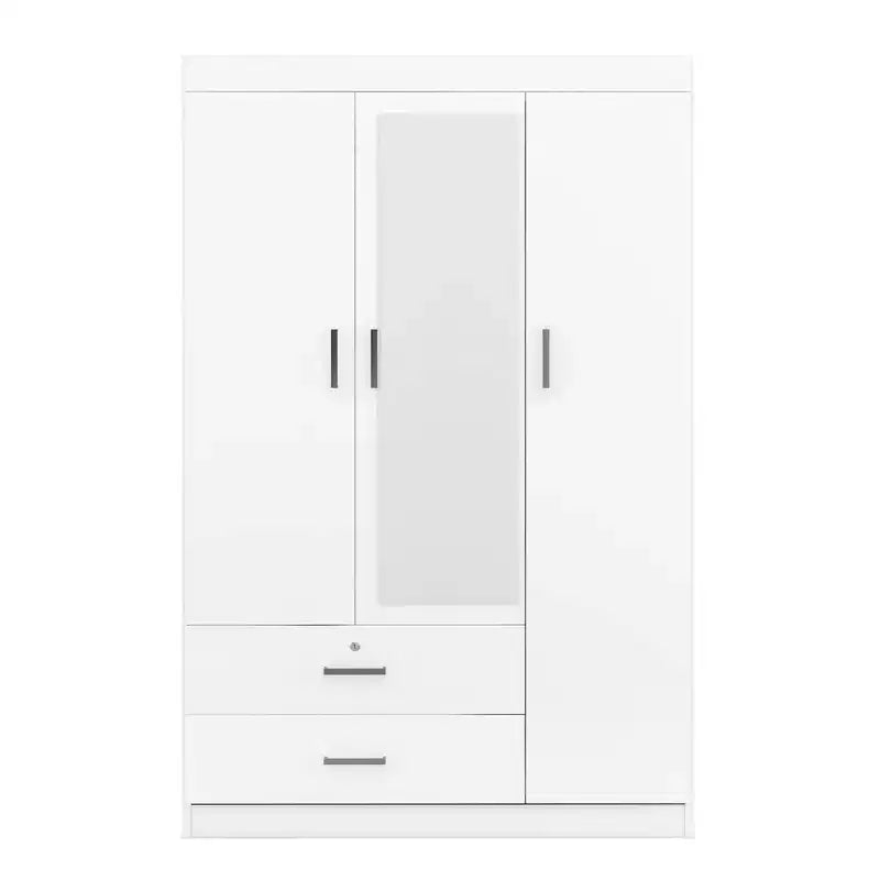 3-Door Wardrobe with Shelves and 2 Drawers, Clothing Armoire 4A - ModernLuxe – Image 14