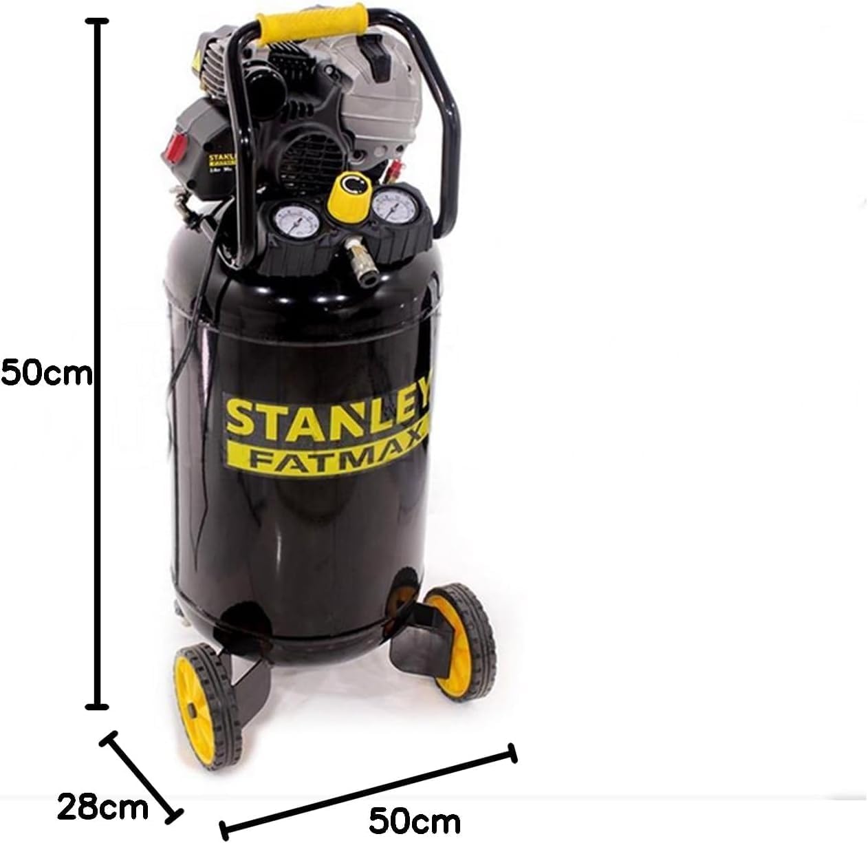 Stanley 2017208 HY227/10/50 V Compresseur (compact ; électrique ; pression 10 bar ; 24 kg ; réservoir 50 l ; puissance du moteur : 2 ch). – Image 2