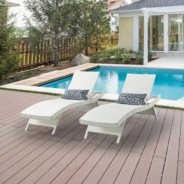 All Weather Wicker Chaise Lounge - Set of 2 – Image 20