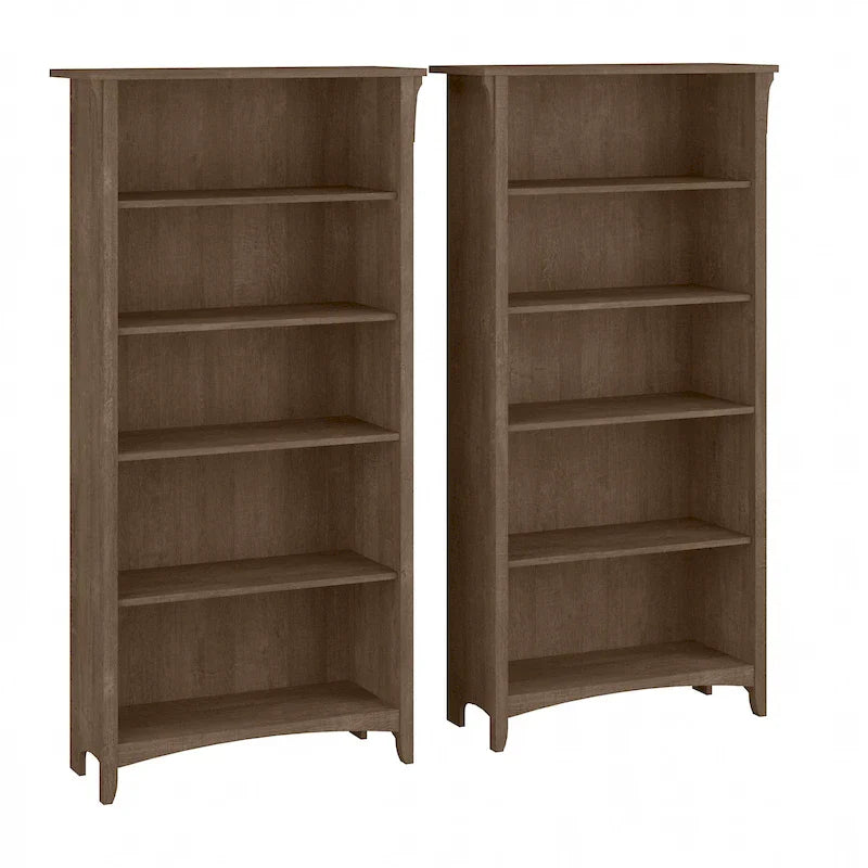Salinas Tall 5-shelf Bookcase (Set of 2) by Bush Furniture – Image 6