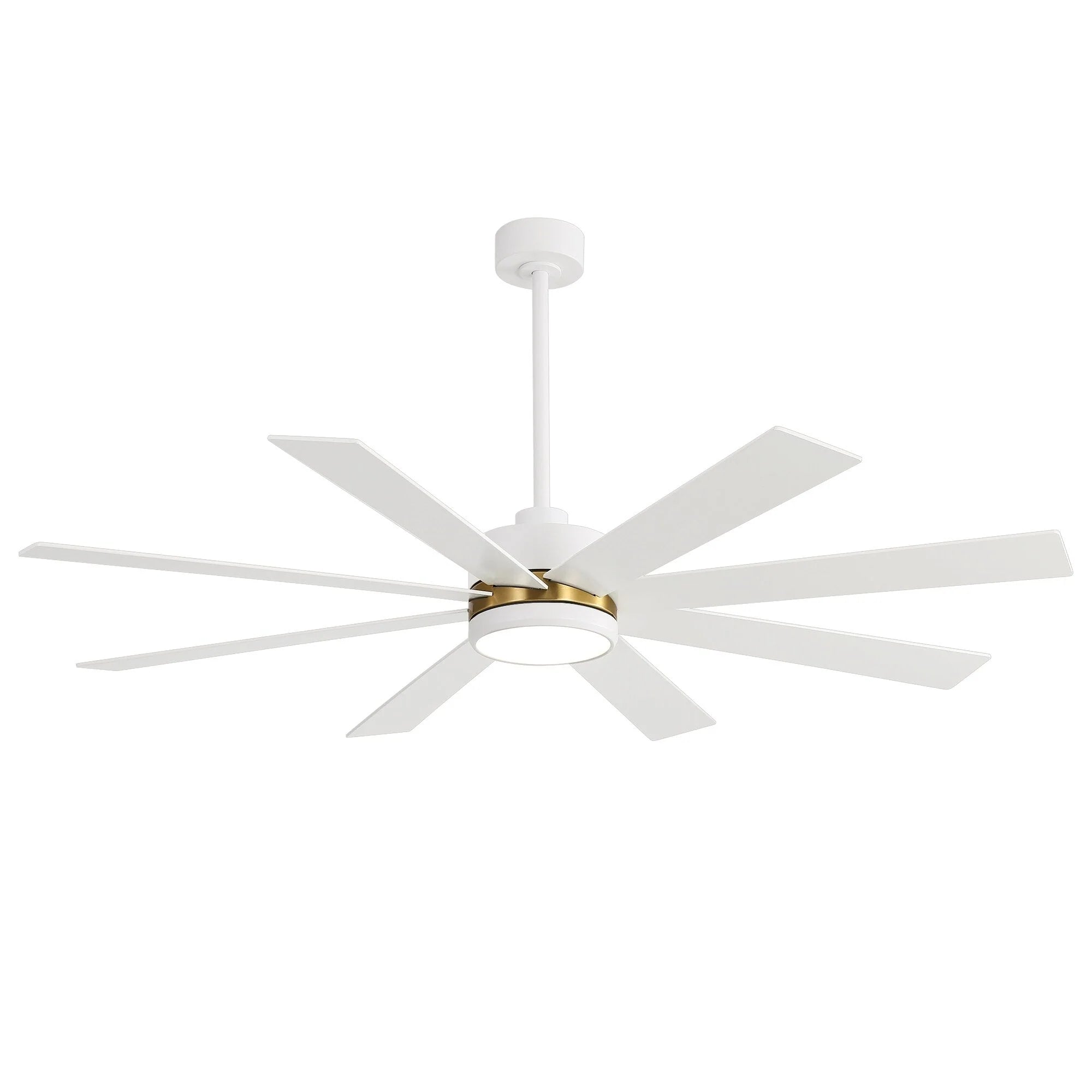 65 Inch 8-Blade Black LED Ceiling Fan with Light and Remote – Image 20