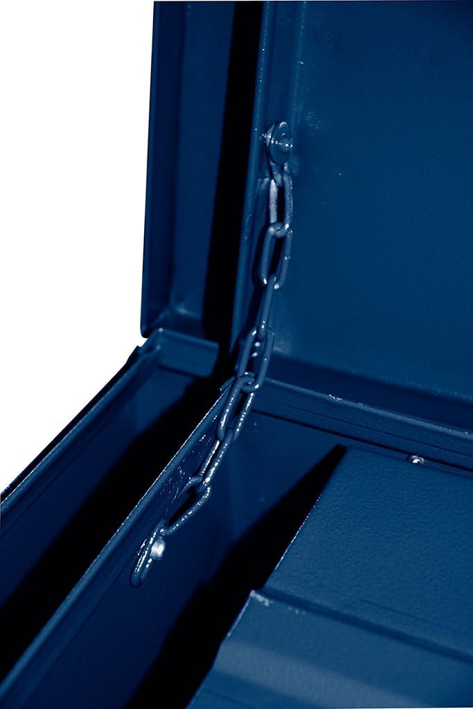 Cogex - Lot de 3 caisses métal cadenassables - Bleu - Dimensions: 70700x330x310 mm, 100800x390x340 mm, 150900x450x370 mm – Image 5