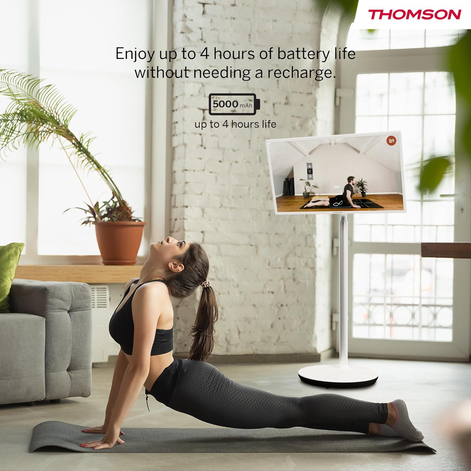 THOMSON Go TV 32 Pouces (81 cm), téléviseur Android Portable – HD Ready (1366x768), Commande vocale, Netflix, Disney,Google,Bluetooth 5.1, Wi-FI, Fonction Hotspot, autonomie Jusqu’à 4 Heures – Image 6