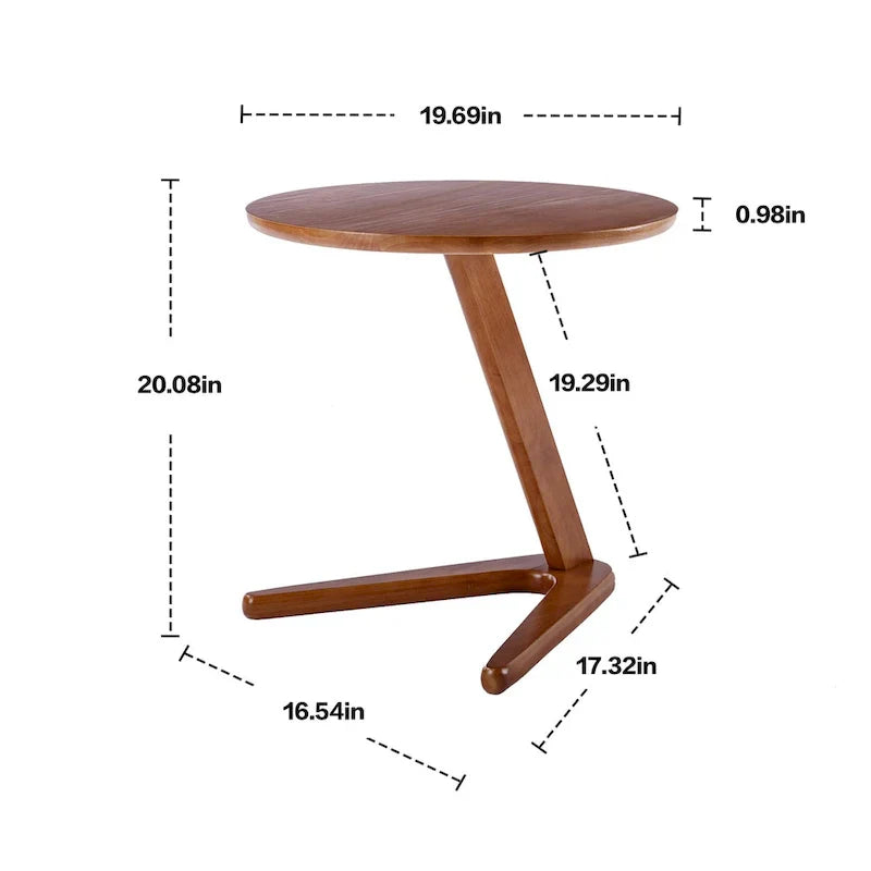 Mid Century Modern Accent Chairs Set of 2 with Side Table – Image 18