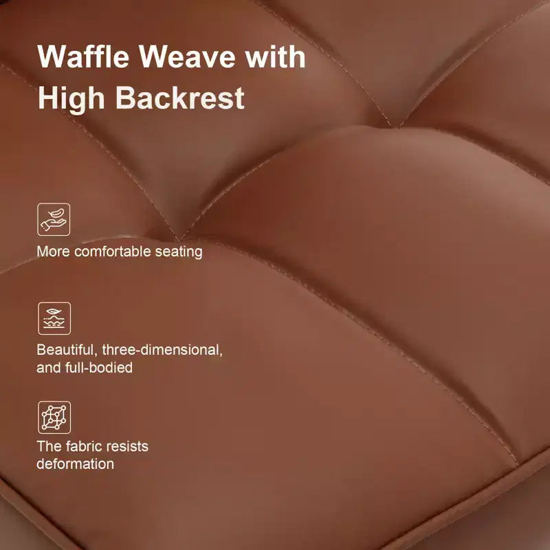 Bekrvio Dining Room Chairs Set of 6, Modern Upholstered Faux Leather Seat with High Back, Metal Legs, Armless Kitchen Chairs for Living Dinning Room – Image 33
