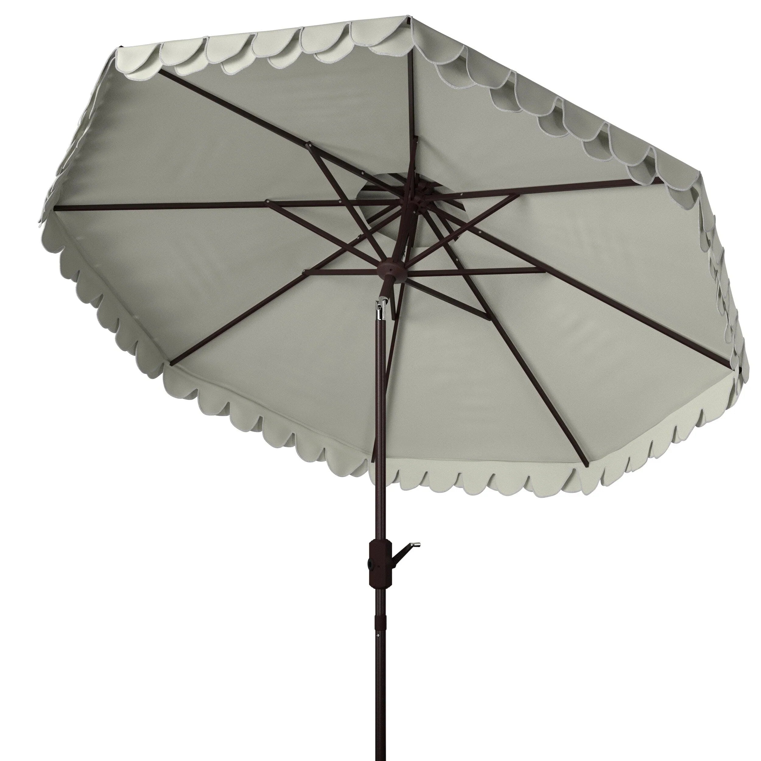 SAFAVIEH Outdoor Kjerstin Valance 9Ft Double Top Umbrella – Image 33
