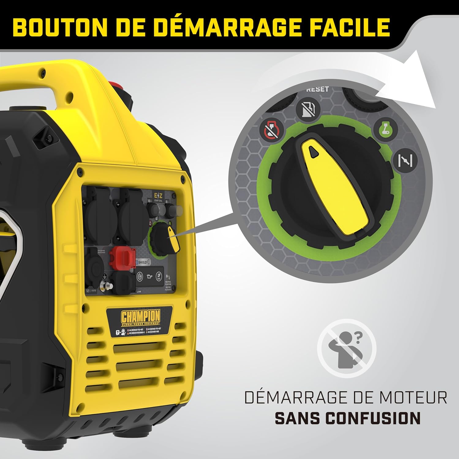 Champion Power Equipment Inverseur de courant (max. puissance 3000 W, onduleur portable, autonomie jusqu'à 11,5 heures, extrêmement silencieux, groupe électrogène de secours) 93001i-EU – Image 3
