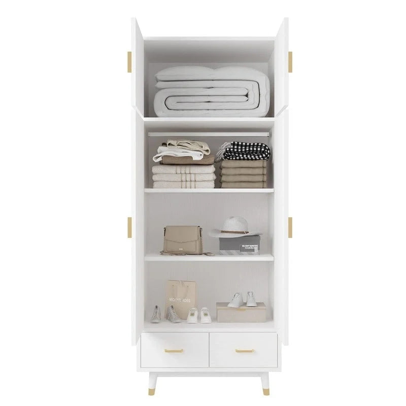 Wooden Armoire with 4 Drawers – Image 10
