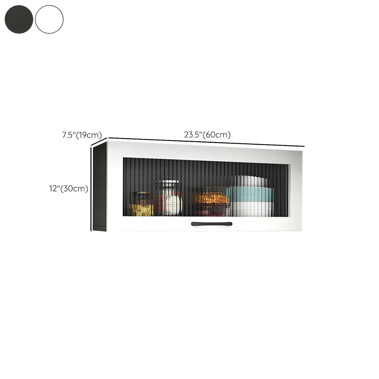 Kitchen White Wood Wall-Mounted Storage China Cabinets – Image 28