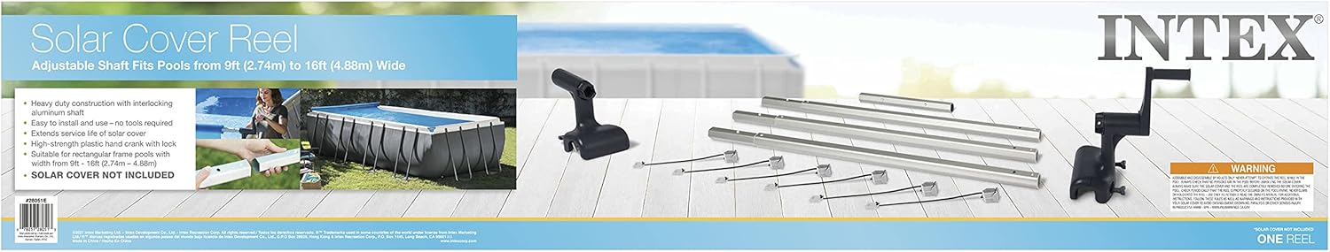 Intex Reel de Couverture Solaire, pour 2,5 m - 4,6 m de Large Intex Above Ground Pools – Image 7