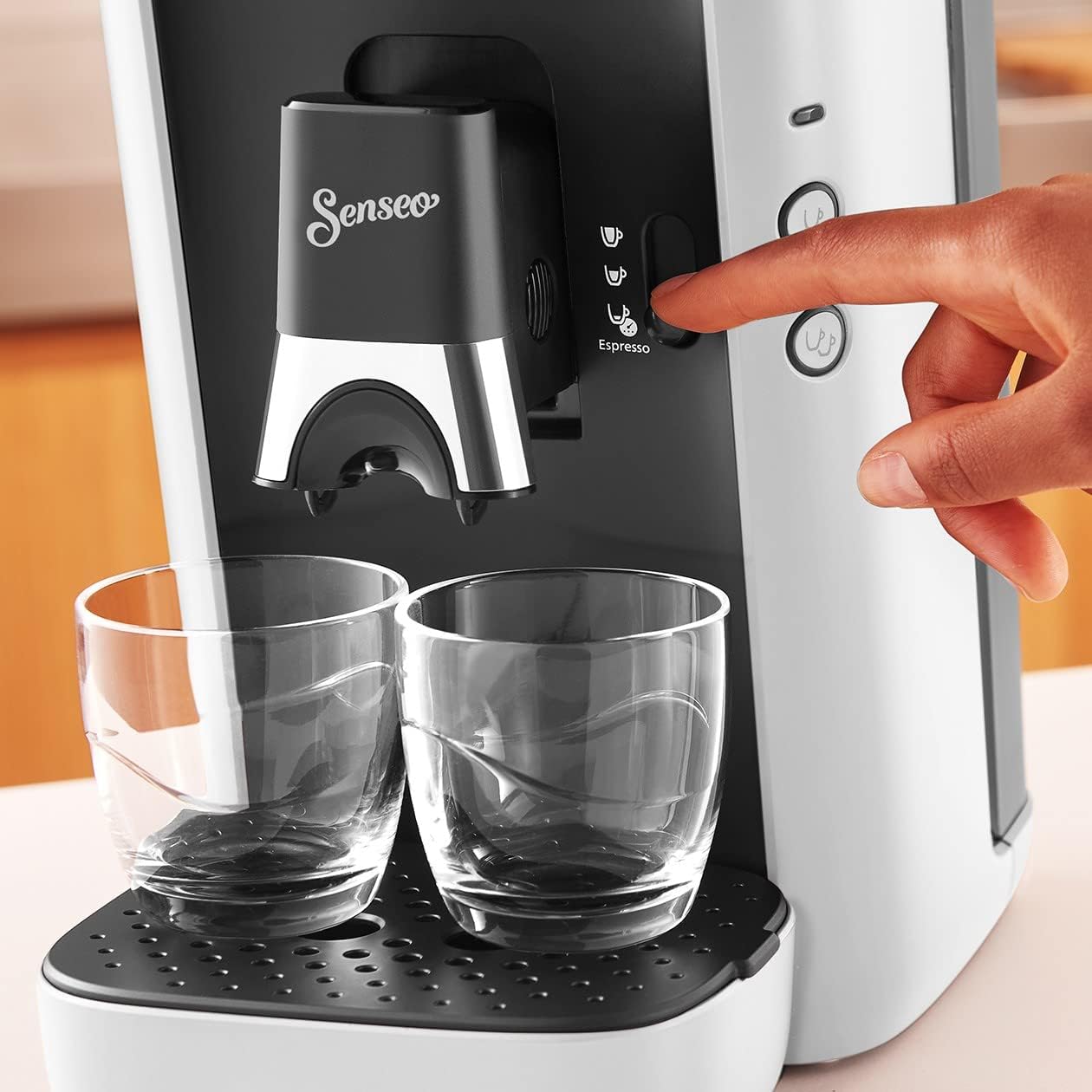 Philips Domestic Appliances CSA260/11 Senseo Maestro Machine À Café Dosettes Avec Réservoir D'Eau De 1,2 Litre, Sélection L'Intensité Du Et Fonction Mémo, Produit Vert, Couleur : Blanc – Image 4