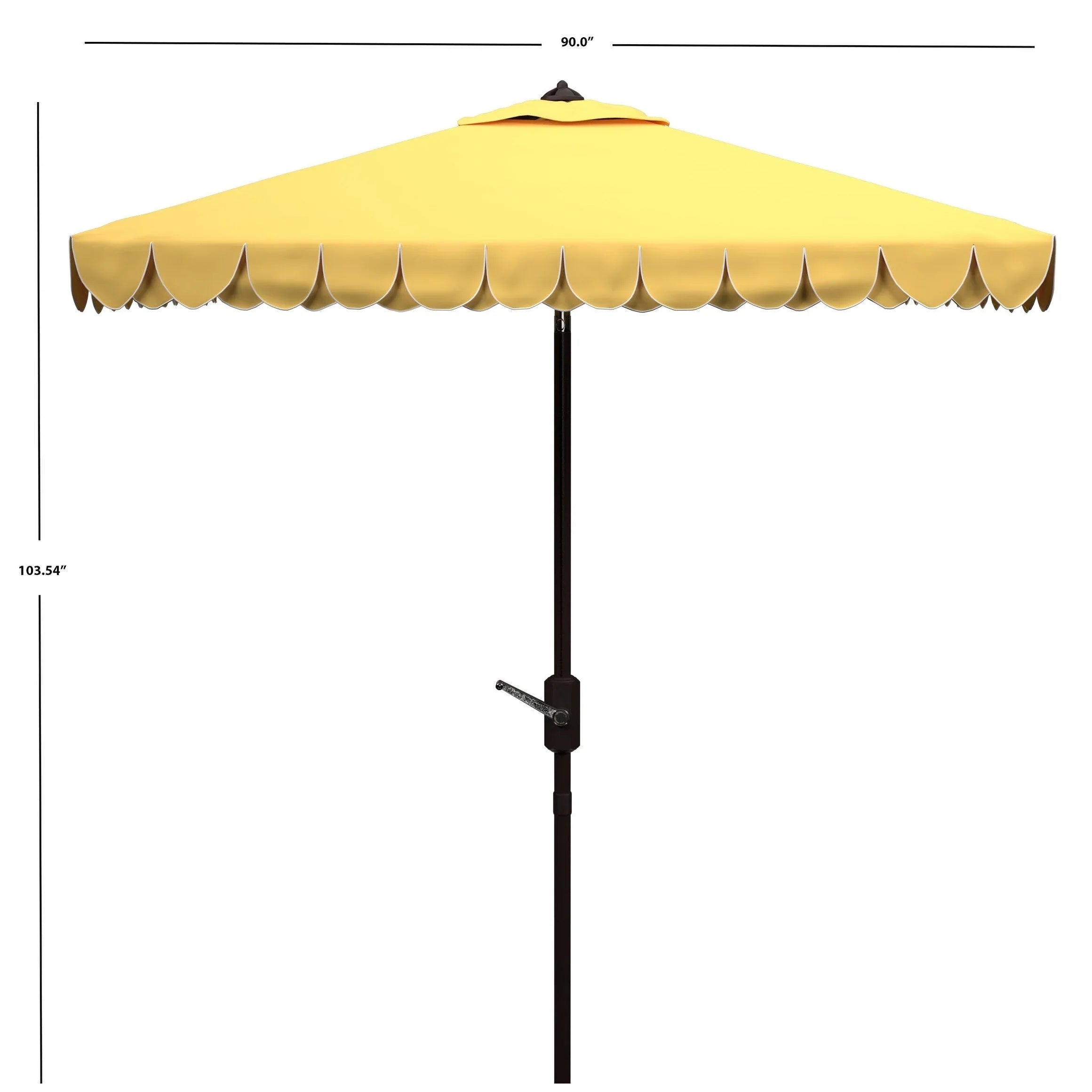 SAFAVIEH Outdoor Kjerstin Valance 9Ft Double Top Umbrella – Image 30
